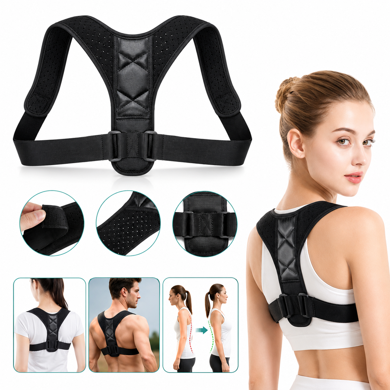 PostureAlign Pro™ | Corrector de Postura Ajustable