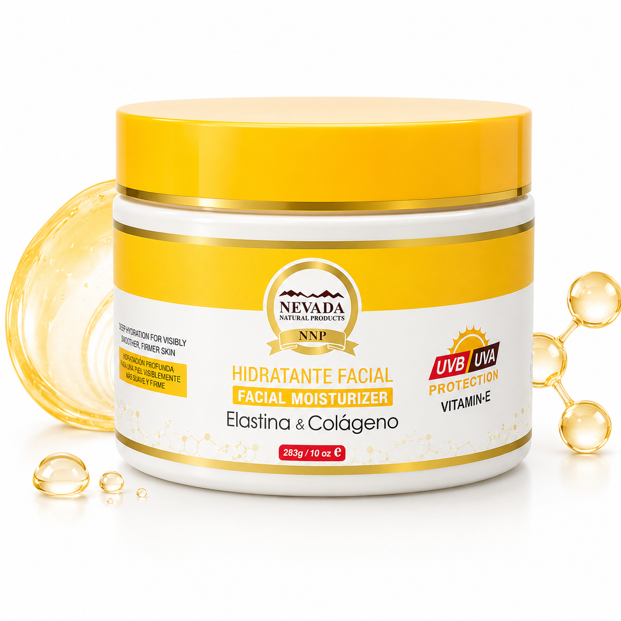 ElasticGlow Pro™ | Crema Hidratante Facial con Elastina y Colágeno 225 ml
