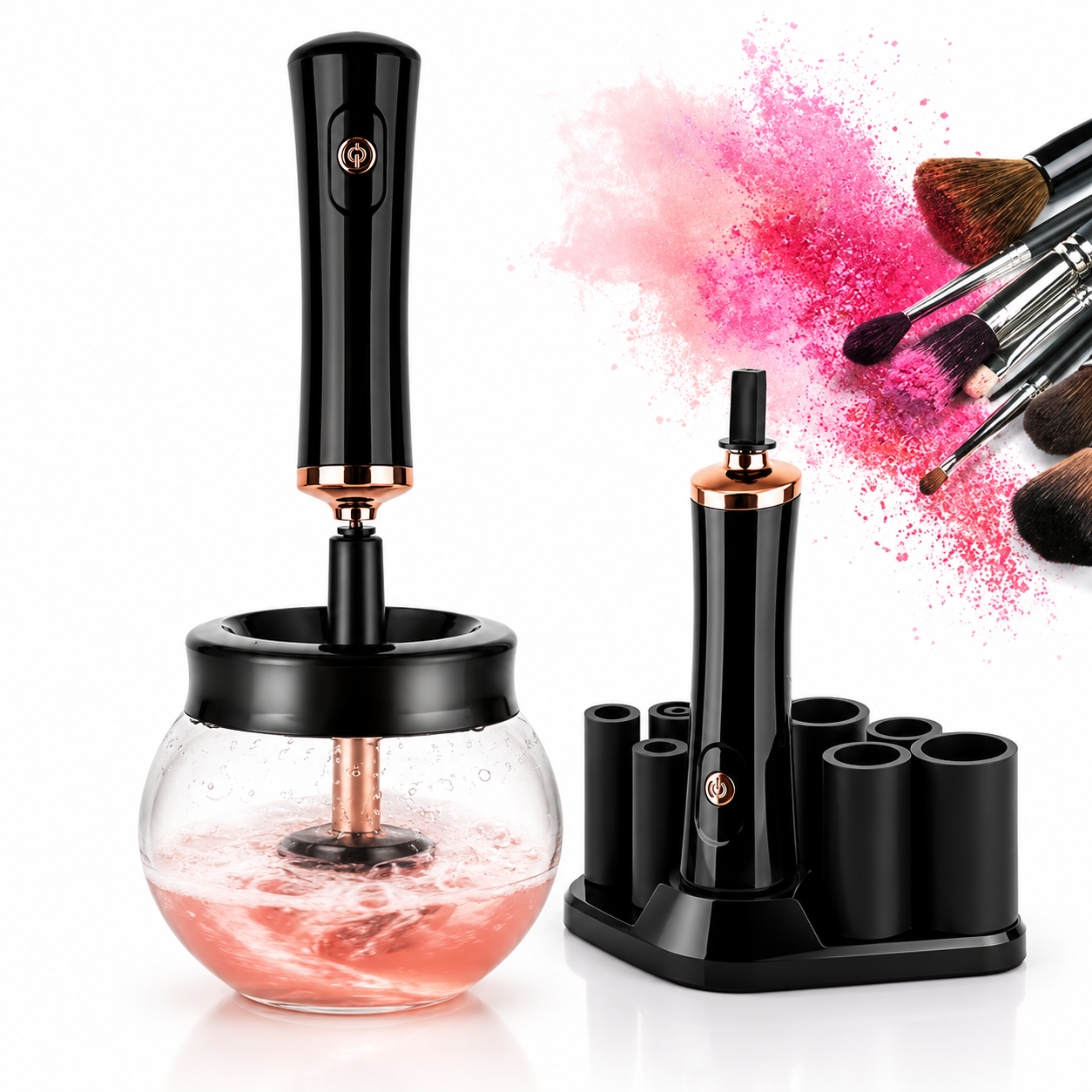 BrushClean Pro™ | Limpiador Eléctrico de Brochas de Maquillaje